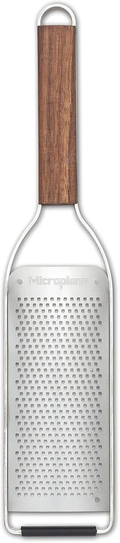 Microplane Master Series Wood Handle Stainless Steel Frame Fine Blade Cheese Grater