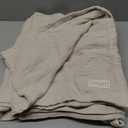 Goqan Throw Blanket 55x60  100% Turkish Cotton 4 Layer Boho Muslin Blanket for Adults, Four Season Blanket Lightweight and Thin, Soft, Breathable for Bed, Couch, Picnic - Beige