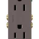 Legrand radiant 885TRCC8 15 Amp Tamper Resistant Decorator Duplex Outlet, Side Wire or Push Wire, Brown (1 Count)