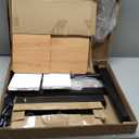 TigerDad Overbed Bedside Desk Mobile Rolling Laptop Stand Tilting Overbed Table with Wheels Height Adjustable Tray Table for Laptop Bed Sofa Side Table (Wood)