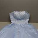 Lace Homecoming Dresses Short A Line Strapless Formal Cocktail Party Gowns (2, Light Blue)