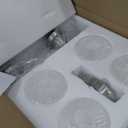 4-Light Nickel Bathroom Light Fixtures, E26 Modern Vanity Lights for Bathroom with Clear Glass Shade, Wall Lamps for Mirror Hallway Kitchen Cabinet Living Room Sconces Lights