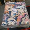 5x7 Boho Area Rug for Living Room,Washable Vintage Area Rugs,Low Pile Soft Floor Carpet,Non-Slip Eco-Friendly Large Rug for Bedroom Kitchen Office,Orange&Cream