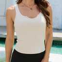 Acmplla Summer Tank Top for Women 2025 Womens Tank Tops Sleeveless Top Basics Camisole Cute Yoga Gym Shirts Apricot S (S)