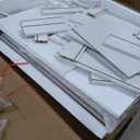 COMHOMA Vanity Desk with Mirror and Lights, Makeup Vanity Table and Chair Set with Drawers and Charging Station, Bedroom Dresser LED Mirror Stepless Dimmable & 3 Color Modes Adjustable, 5 Drawer/White