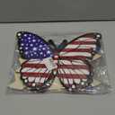 Set of 2 Pack, 4th of July Decoration Wood Door Wall Signs, Wooden Butterfly Wreaths Front Door Welcome Sign Patriotic Day Door Hanger Crafts for Independence Day Memorial Day Home Farmhouse Party Porch Wall Decor