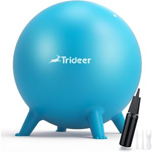 Trideer Flexible Seating for Classroom Elementary, Yoga Ball Chairs for Kids, Wobble Chair of School Supplies for Sensory Kids, Student Desk Chairs for Homeschool (Blue, 21.6")