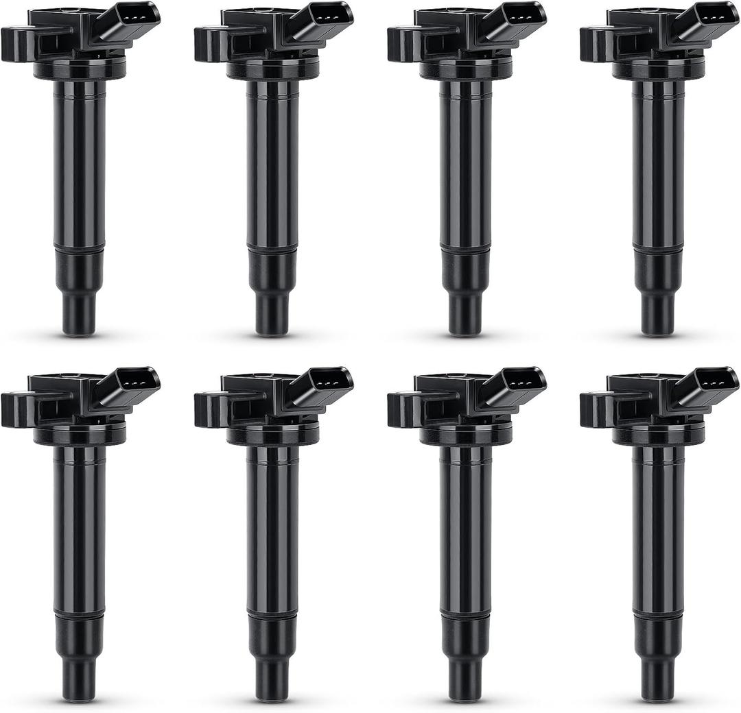 UF230 Ignition Coil Pack Compatible with Toyota Tundra Sequoia LandCruiser 4Runner/Lexus GS430 GX470 LS430 LX470 LX570 SC430 V8 Replaces#C1173 UF493 5C1196 90919-02230 90919-02259(set of 8)