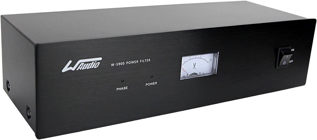 AC Noise Power Conditioner - Mains Purifier Audio Video Noise Filter Surge Protector with US Standard Sockets (Black)