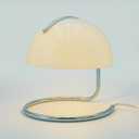 Lotus Atelier Chrome Bauhaus Light | Retro Mushroom Table Lamp for Room Aesthetic Modern Lighting for Bedroom | Mid Century Modern | Cool Retro Living Room Decor & Bedroom Decor (10.5" H x 9.5" W)