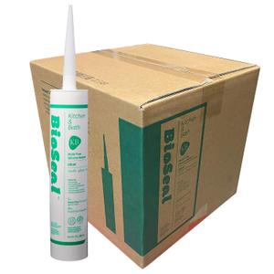 Clear BioSeal 100% Silicone Sealant Caulk Kitchen and Bath Grade, Waterproof and No Odor No Color Change 10.1 Ounce Cartridge, 25 Clear Tubes Box