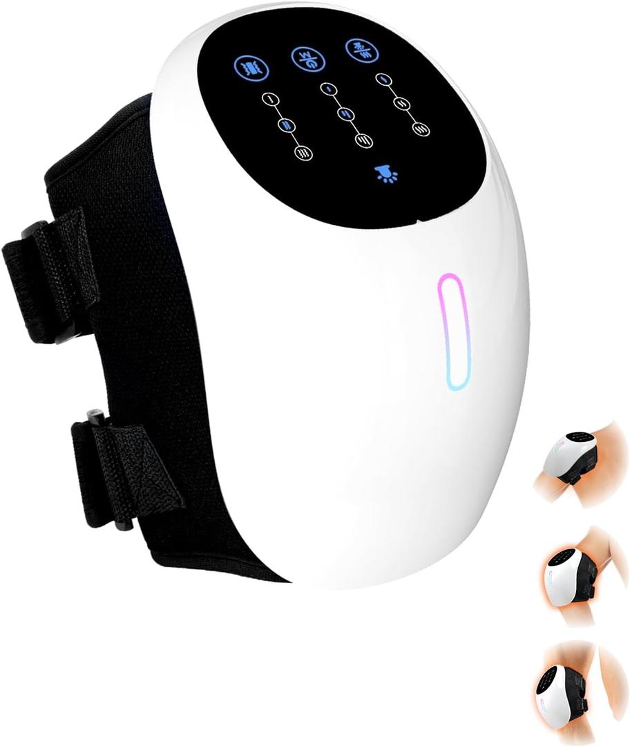 Knee Massager, 3 Vibration Levels Easy to Use and Large Battery