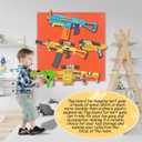 Peg Board For Nerf Guns, Peg Board For Hanging Nerf Guns, Toy Gun Storage, 4 Peg Board 13"x 13" For Nerf Guns, Toy Gun Storage Organizer Compatible with Blasters Nerf (Orange)