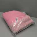 Sea Team Large Size Cotton Rope Woven Storage Basket with Handles, Laundry Hamper, Fabric Bucket, Drum, Clothes Toys Organizer for Kid's Room, 20 x 14 inches, Round Open Design, White & Pink