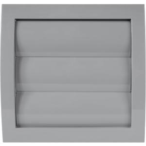 Vent Systems 4" Inch Gray Plastic Vent Cover  Weather-Resistant Louvered Exhaust Outlet with Flap and Built-in Mesh Screen for Bathroom and Kitchen Exhaust, Garage, Office, HVAC System  Outdoor Use