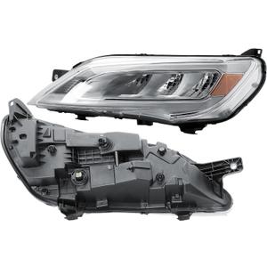 Replacement Driver Left Side Full LED Headlight Head Lamp Light Chrome Molding for 2023-2026 Ram Promaster 1500 2500 3500