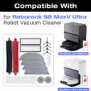 19 PCS S8 MaxV Ultra Accessories Kit for Roborock S8 Max/MaxV Ultra Robot Vacuum,1 Set Main Brush,2 HEPA Filters,4 Mop Cloth,2 Edge Mop Cloth,4 Side Brushes,4 Dust Bags,1 Cleaning Brush