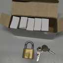 HOX 6-Pack Keyed Padlock, Waterproof and Rustproof, Solid Brass Lock with 1-1/4" Wide Body, Padlock with Keys for Storage Unit, Sheds, Garages and Fence
