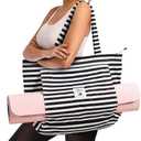 WLLWOO WLLWOO Yoga Bags for Women with Yoga Mats Bags Carrier Carryall Canvas Tote for Pilates Shoulder for Travel Office Beach Workout