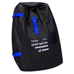 Car Seat Travel Bag Backpack for Air Travel - Karfast Universal Infant Carseat Gate Check Bag Cover for Airplane, Foldable with Pouch, Blue