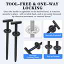 150Pcs Nylon Car Cable Ties Fasteners Zip Tie Clips & Plastic Rivet Straps with One-Way Locking Teeth for Bumper Fender Engine Splash Shield Wiring Harness Interior/Exterior DIY Repair