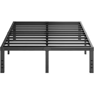 Furnitui 16 Inch High Metal Full Size Bed Frame, Platform Bed Frame Full Size No Box Spring Needed, Easy Assembly, Noise Free, Sturdy, Black