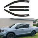 Wensdy 4pcs Outside-Mount Side Window Visor Wind Vent DeflectorDark Smoke Nice Sun Rain Guard Set fit for 2017-2024 Honda Ridgeline 94276