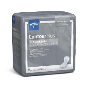 Medline ContourPlus Bladder Control Pads, Maximum Absorbency, 6.5 x 13.5 Inches, Bag of 28 (Count of 28)
