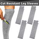 Bencailor 2 Pair Cut Resistant Leg Sleeves Anti Bite Scratch Protective Leg Protectors Sleeves for Safety Guard for Women (Gray)