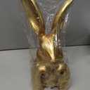 Wesiti Spring Rabbits Easter Decoration 13.5 Inch Vintage Gold Resin Bunny Statue Large Rabbit Figurines Easter Table Centerpiece Decorative Bunny Sculpture Collectibles Gift for Home Indoor Decor