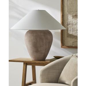 Livabliss x Galey Alix Camden Ford Traditional Table Lamp, 26" H x 28" W x 28" D, Beige