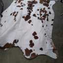 Cow Hide Faux Cowhide Rug: Cow Print Rug for Living Room Bedroom 4.6x5.2 Feet - Animal Print Skin Black and Brown Western