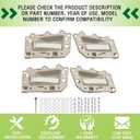 4pcs Interior Door Handle Front/Rear Left and Right Side Beige Chrome Compatible with 2005-2011 Jeep Grand Cherokee Replaces 1EH131D5AA 1EH121D1AA 5HR371D1AJ 5HR381D1AJ