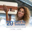 KYME Carry On Luggage 22x14x9 Airline Approved with TSA Lock Hard Shell Carry On Suitcase Lightweight Suitcases with Wheels Small Luggage for Men Women,Carry-On 20 Inch,Beige