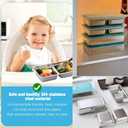 2 x Grab and Go Snack Containers, Stainless Steel Double Compartment Snack Containers with Lids, Reusable Condiment Container-Dishwasher Safe,Travel & Outdoor Camping Food Storage (2pcs)