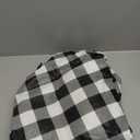 Smiry Round Picnic Tablecloth, Elastic Waterproof Fitted Vinyl Tablecloths for 45"-56" Tables, Flannel Backed Buffalo Plaid Table Cover for Dining, Camping, Outdoor, Black and White