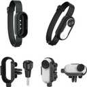 360 GO 3/ GO 3S Camera Multifunctional Silicone Strap + Mount Adapter for Insta360 GO 3 / GO 3S Drone Mount Wristband Backpack Stripe Bicycle Strap Cat Collar Tripod Mount ect., Black