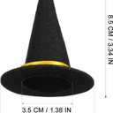 BESTOYARD 48 Pcs Halloween Mini Witch Hats, Black Party Favors Witch Hat Decor & Craft Supplies Felt Cloth for Adults & Kids