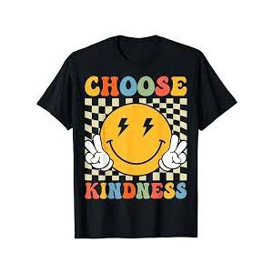 Choose Kindness Retro Groovy Be Kind Inspirational Kids T-Shirt S