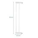 BABELIO Metal Baby Gate, 5.5inch (14cm) White Extension, Extra Wide Baby Gates for Stairs & Doorways, Pressure Mounted Walk Thru Child Gate with Door, NO Need Tools NO Drilling,28" Tall