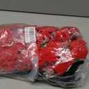 8 Pack 7 Heads Christmas Artificial Poinsettia Flowers Faux Poinsettia Bush Bouquets Silk Poinsettia Christmas Tree Ornaments Poinsettia Flowers Arrangement for Xmas Holiday Decor(Red)