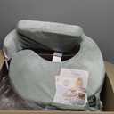My Brest Friend Super Deluxe Nursing Pillow - Enhanced Comfort & Ergonomic Breastfeeding Pillow for Ultimate Support For Mom & Baby - Adjustable and with Handy Side Pocket, Platinum