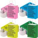 Sweetude 48 Pcs Back to School Paper Gift Bags with Handles for Students Bulk Colorful Motivational Paper Bags for Primary School Classroom Prize Sunday Gift Kindergarten Preschool, 4 Colors, 1 Count