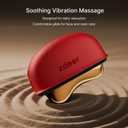 ZDEER LED Red Light Therapy for Face & Neck Massager Facial Care Device Electric Gua Sha Brass Tool with Heat & Vibration for Firming, Sculpting & Skincare, Red