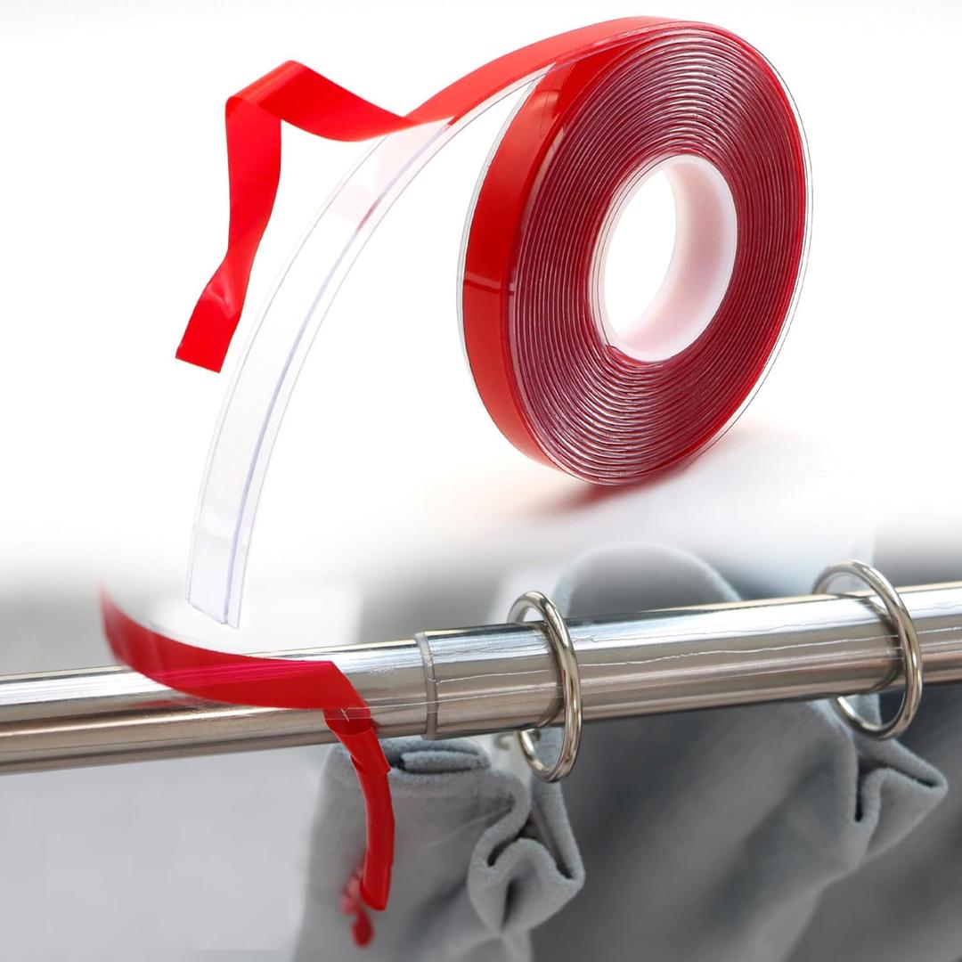 13 Ft Rod Tape - Smooth and Silent Sliding Accessories for Drapery Rings - Hard Surface - Wide - Make Curtains Slide Easier