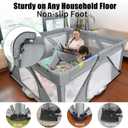 Baby Playpen Foldable, Heyo.Ja Large Play Yard, Playpen for Babies and Toddlers, Play Pens for Babies and Toddlers with Gate, Indoor & Outdoor Portable Play Pen (47"63")
