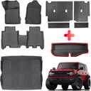 Mabett Interior Cover Mats for Ford Bronco Accessories 4-Door 2021 2022 2023 2024 2025 Floor Mats Rear Seat Back Cover and Cargo Liners with Trunk Lower Storage Mat（Not fit Bronco Sport）
