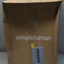 simplehuman CW1355 Black Plastic 50L Semi Round Step Trash Can