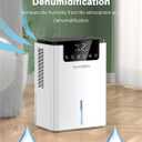 Dehumidifier,75 OZ Water Tank (500 sq.ft) Dehumidifiers for Home,Quiet Dehumidifier for Bathroom Bedroom Basement RV with 12H Timer,Auto Shut Off,7 Colors LED Light,Sleep Modes(2200ML)