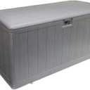 Plastic Development Group Outdoor Storage Deck Box, Soft Closure, 105 Gallon, Gray (Driftwood)